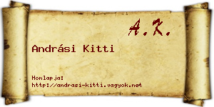 Andrási Kitti névjegykártya